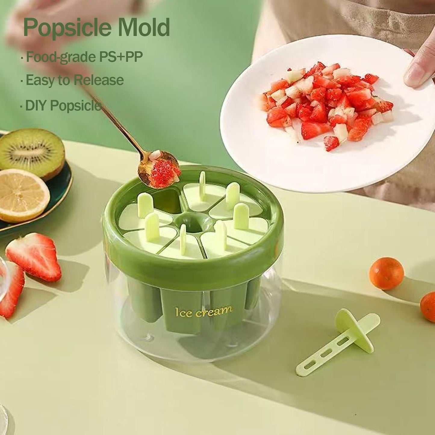 Reusable DIY 8 Pieces Ice Pop Mould